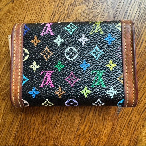 Louis Vuitton Multicolor Porte Monnaie Plat Murakami Card Holder - Picture 2 of 12